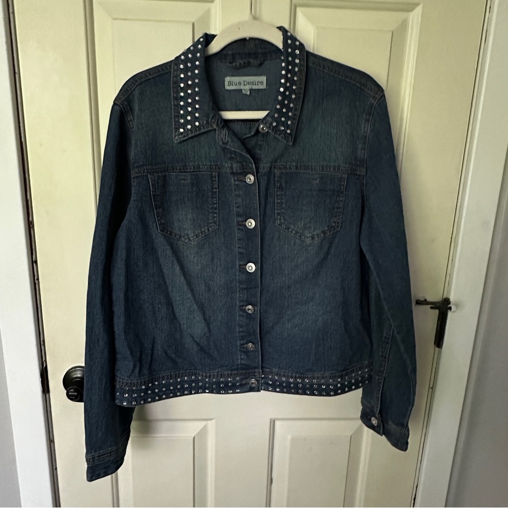 Blue Denim Studded Jacket